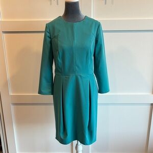 Chic Teal Long Sleeve Dress